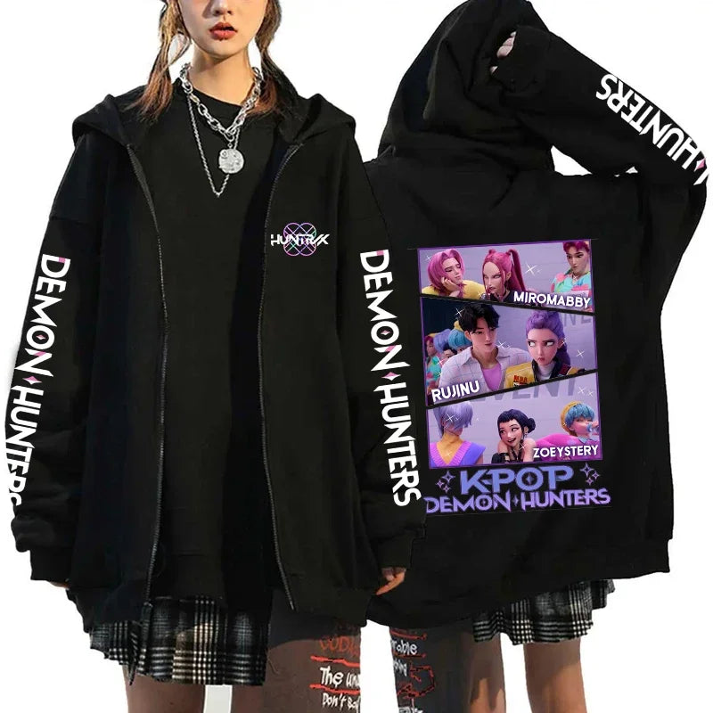 K-Pop Demon Hunters Zip-Up Hoodie – X1
