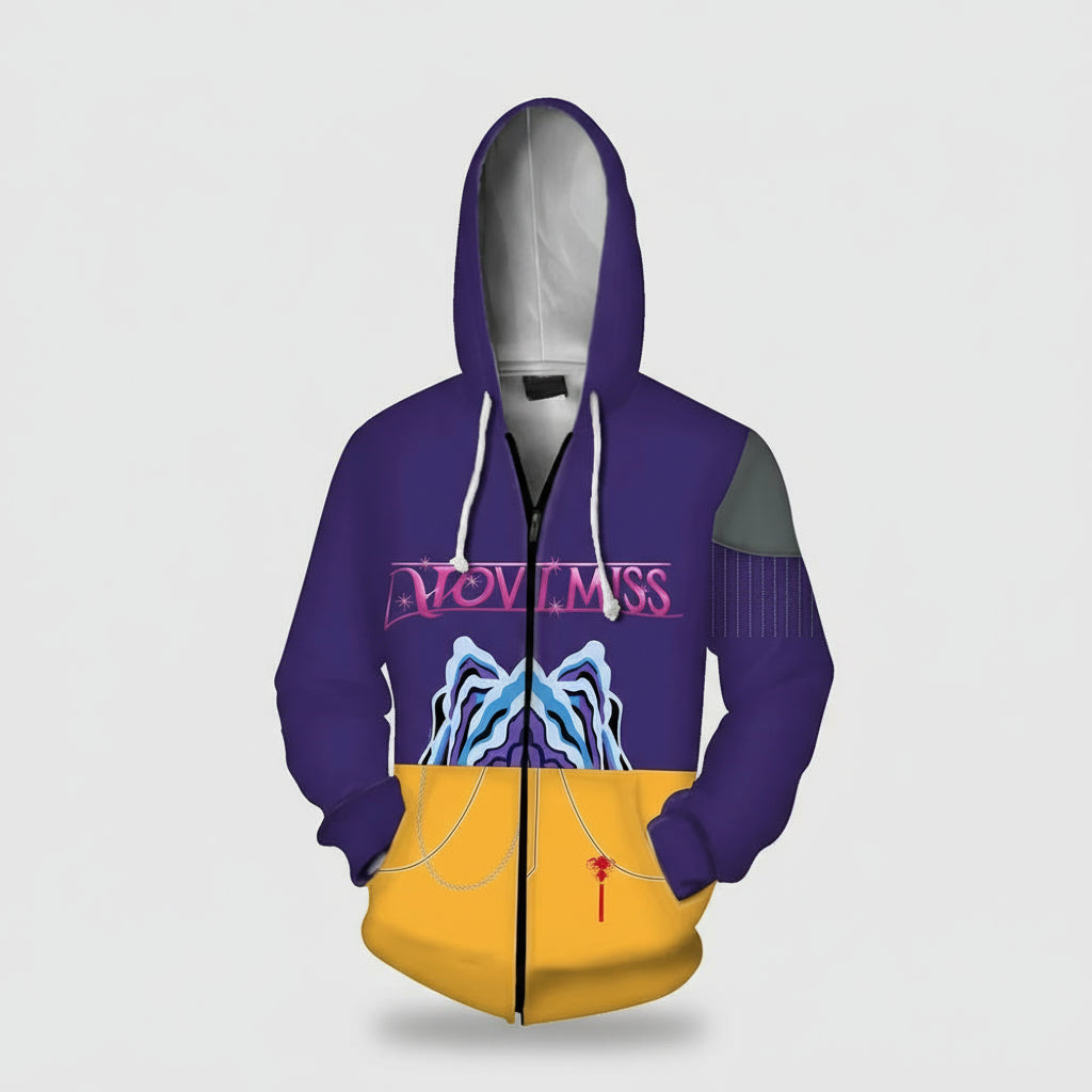 Sweat à capuche zip KPop Demon Hunters RUMI -f2